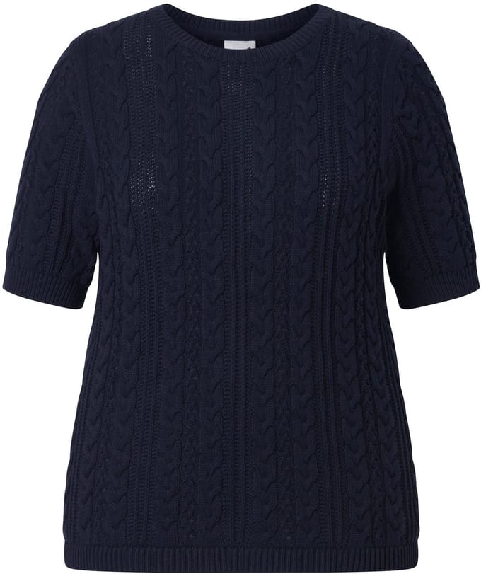 Ulla Popken - Dames - Pullovers - Marine - Maat 54+