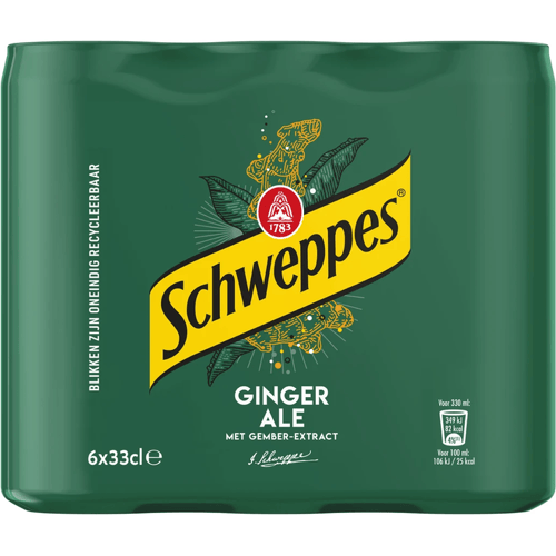 Schweppes Ginger Ale - 6 x 330 ml