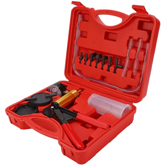 Testeur de purge de frein à main, Kit de purge, pompe à vide, purge de moto de voiture red