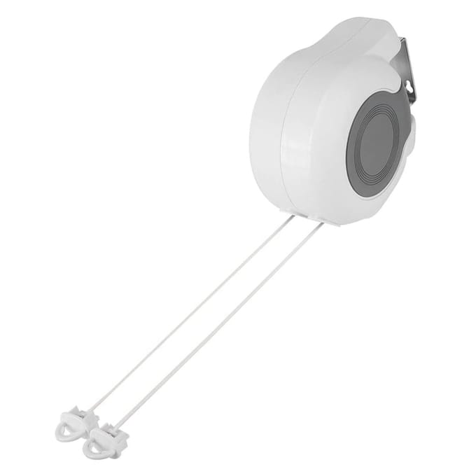13m Wandmontage Uittrekbare Dubbele Waslijn Binnen Buiten Wassen Wasgoed Hulpmiddel gray