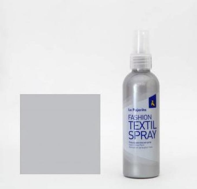 La Pajarita textielverf spray 100ml Silver Moon voor knutselen.