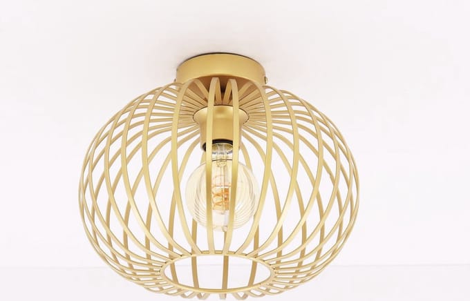 Plafondlamp - Zand - metaal - 30cm