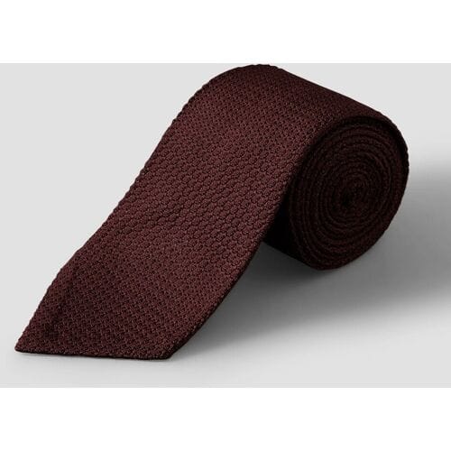 Eton Das Uni Structured Grenadine Tie Donker Rood / male