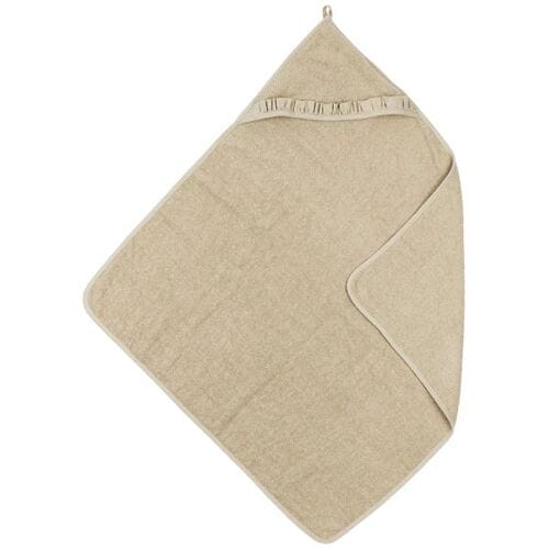 Meyco Baby Ruffle badcape - sand - 80x80cm
