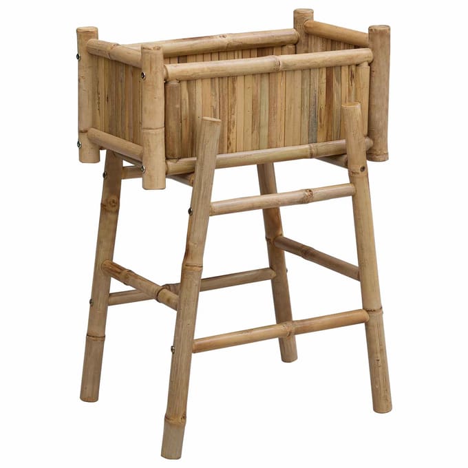 vidaXL Tuinplanter met Houder Naturel 50 x 38 x 74 cm Bamboe