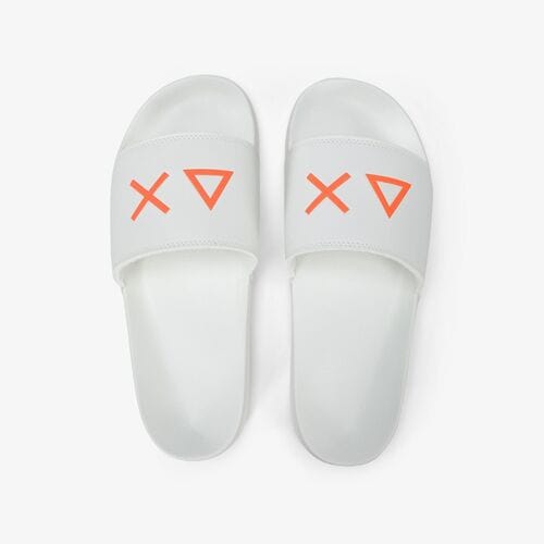 Sun68 Slippers Logo Bianco Wit - Maat 40 - Heren