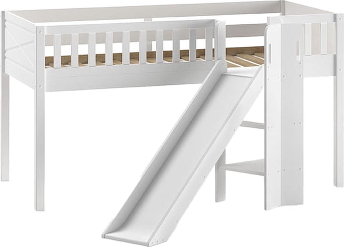 Halfhoogslaper Jonas Wit - MDF - Hoogte 114 cm