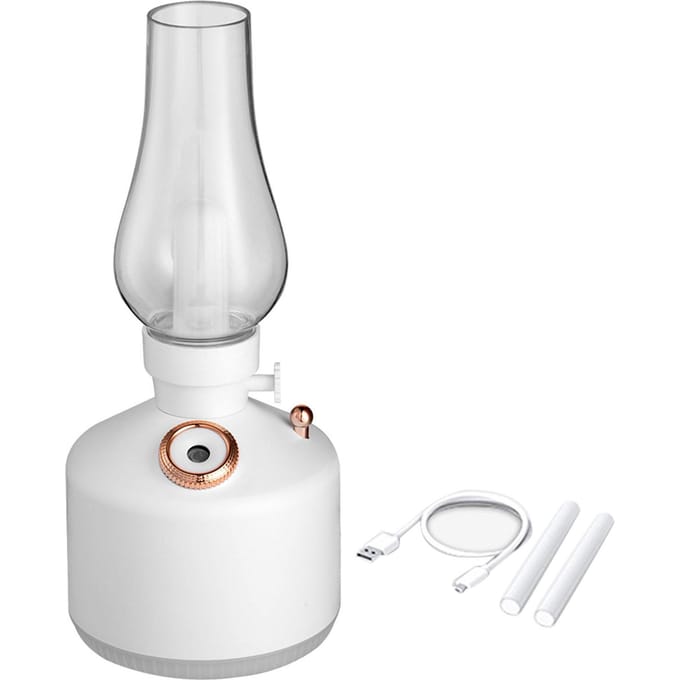 Vintage Licht Luchtbevochtiger Stil Opladen via USB Dimbaar Klein Aroma Diffuser Luchtbevochtiger Bureaulamp voor white