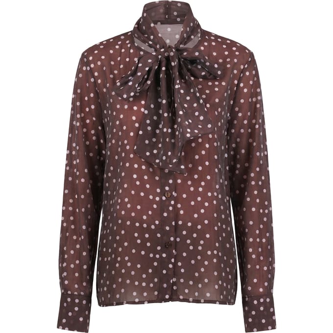 La Femme Blanche - Shirt - 471206 - White/Brown