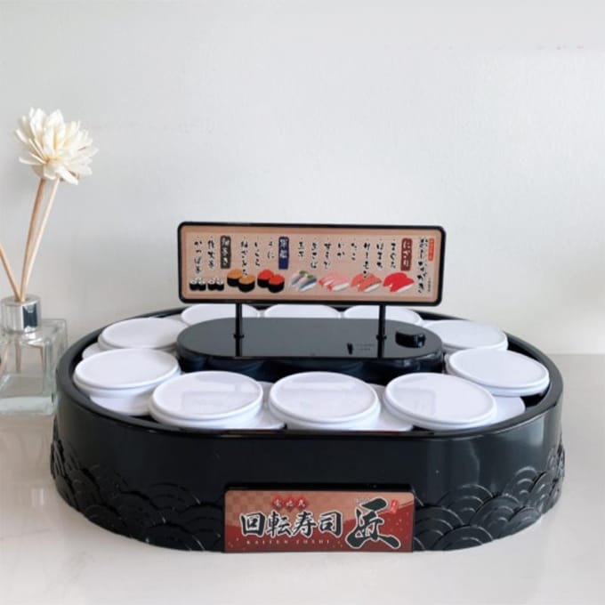 Roterende Cupcakes Machine Automatische Roterende Displaytafel Zwenkplateau voor Kinderen Verjaardagsfeest Cadeaus gray