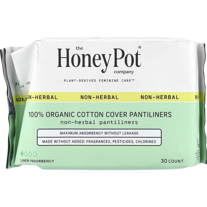 The Honey Pot Company, Protège-slips bio pour usage quotidien sans herbes, 30 unités beige