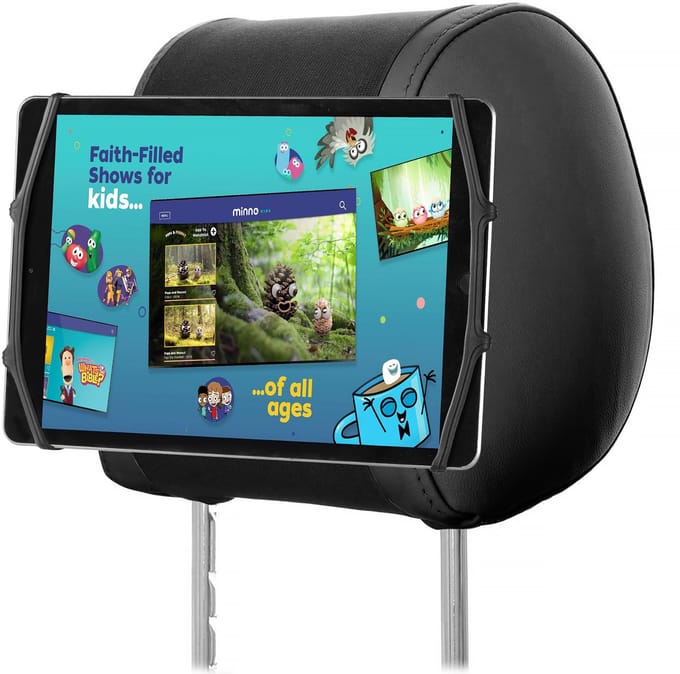 YONO Tablet Houder Auto Hoofdsteun - Universeel - Draaibaar - Flexibel - Tablethouder Auto - Geschikt voor iPad - Zwart