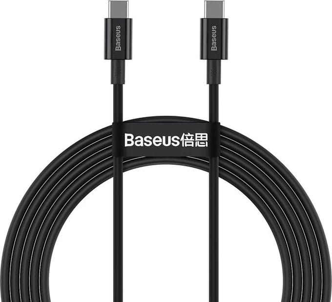 Baseus USB-C Snellader 100W - USB-C to USB-C 100W - USB-C Kabel - TYPE-C Kabel - Snellader USB-C - 2 Meter - Zwart