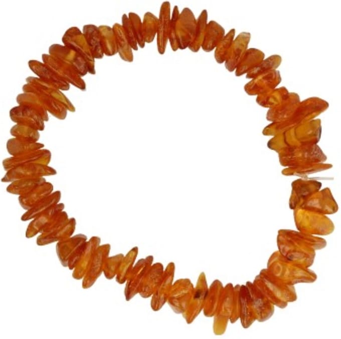 Barnsteen splitarmband geel