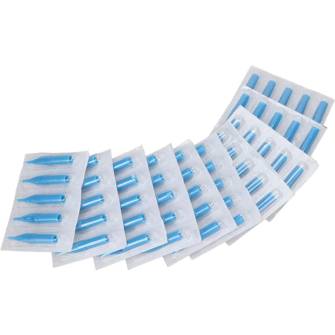 50 stuks Tattoo Naald Tips Set Individuele Verpakking Wegwerp Tattoo Naald Tip Kit voor Tattoo white