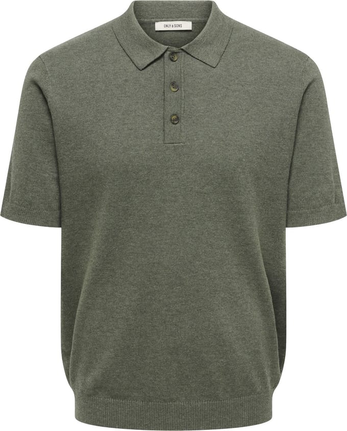 ONLY&SONS - ONSLOUI REG 12 SS MEL POLO KNIT NOOS - Heren - Polo's