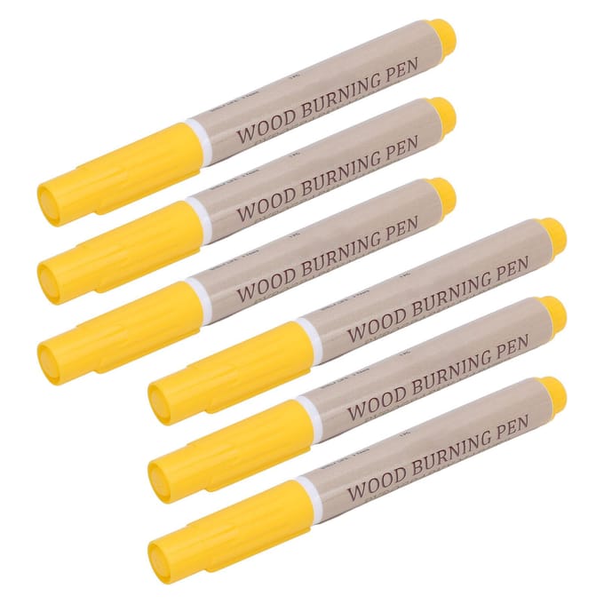 6 Stuks Houtbrandpen Kit Pyrografie Marker Set Schroeigereedschap voor Beginners Projecten gray