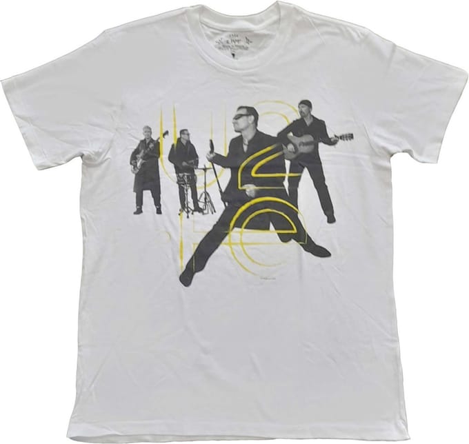 U2 - Live Action Heren T-shirt - XL - Wit