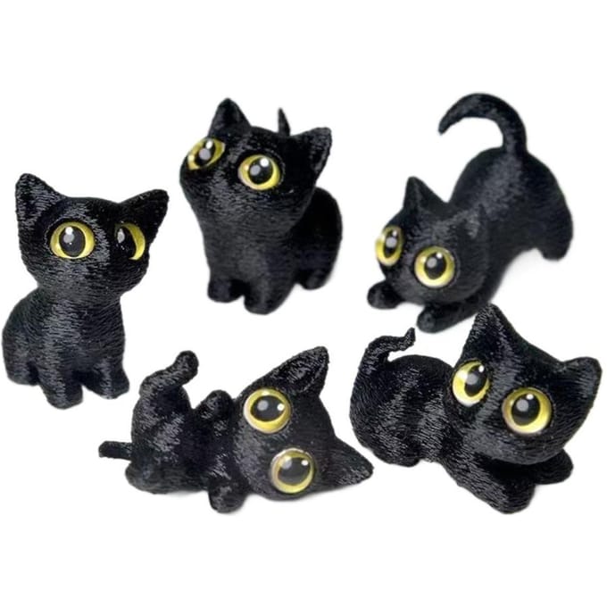 Pla Halloween Kat Anime Figuur Handwerk Model 3D Geprinte Katten Beeldjes Speelgoed Grappige Pop Display Kitten Micro Landschap Ambachten