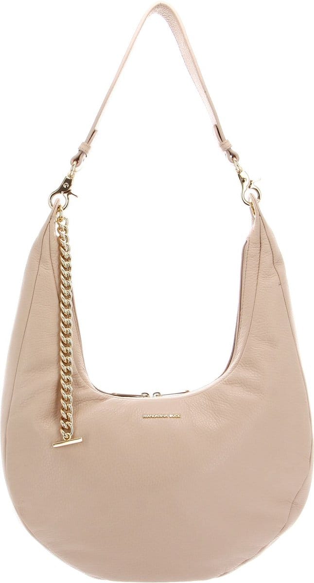 MANDARINA DUCK Schoudertas Mellow Leather Hobo Bag Lamb's Wool Zalmroze