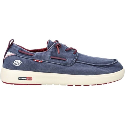 Dockers heren mocassin canvas blauw