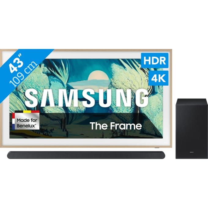 Samsung 43" The Frame LS03FA (2025) + Samsung HW-S700D Zwart (2024)