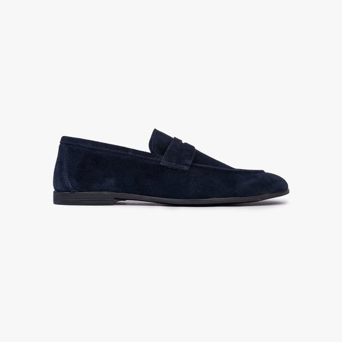 Omnio lars loafers heren navy suède