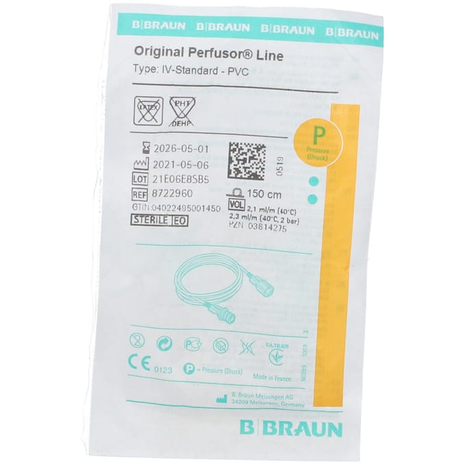Braun Perfusieset Verlengstuk PVC 150cm 1 Set