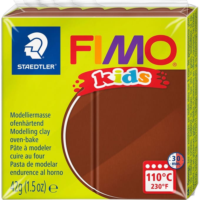 Fimo Kids boetseerklei 42g bruin Klei