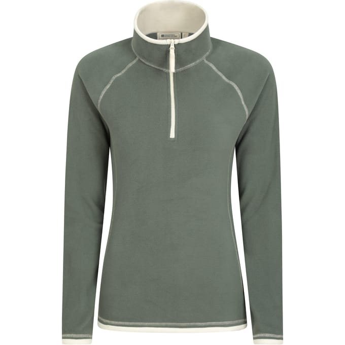 Mountain Warehouse Dames/Dames Montana Half Zip Fleece Top (Donkergroen)