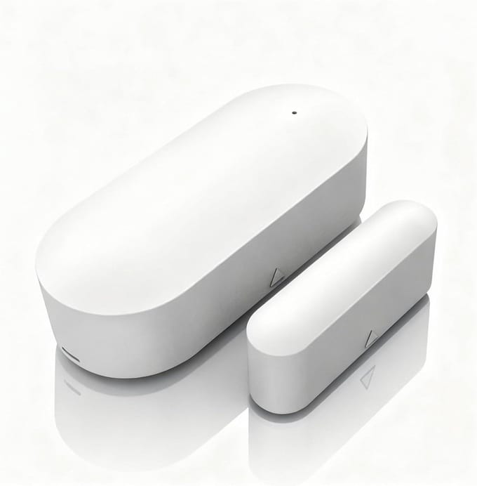 Slimme Deur Sensor - Magnetische Contact - Huis Beveiliging - Directe App Meldingen - Wifi Connectie - Wit