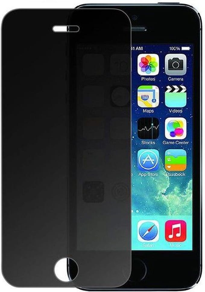 LuxeBass Privacy screenprotector geschikt voor  iPhone SE (2016) - glas scherm - bescherming