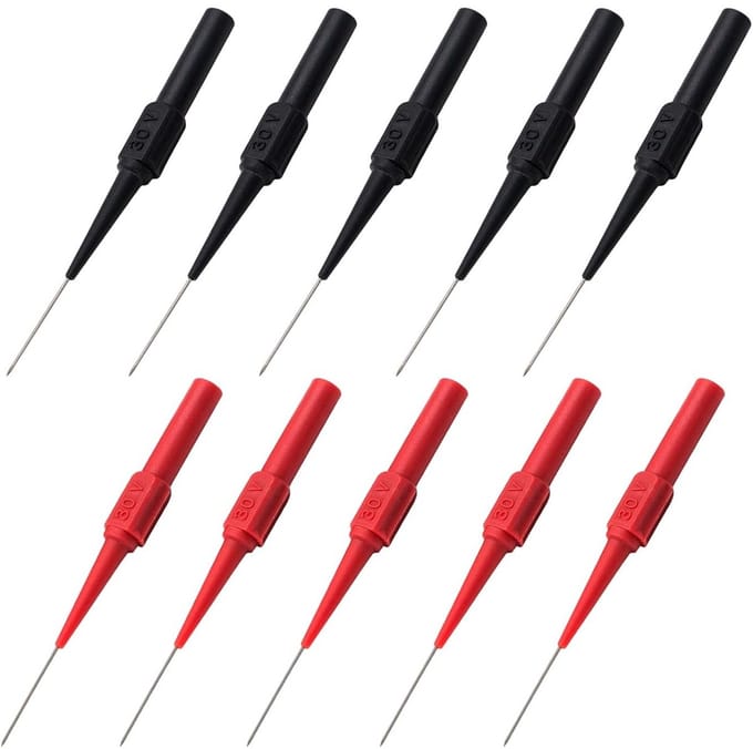 10 Stuks Multimeter Testpunten Set met 0.7mm Naald voor Elektrische Metingen