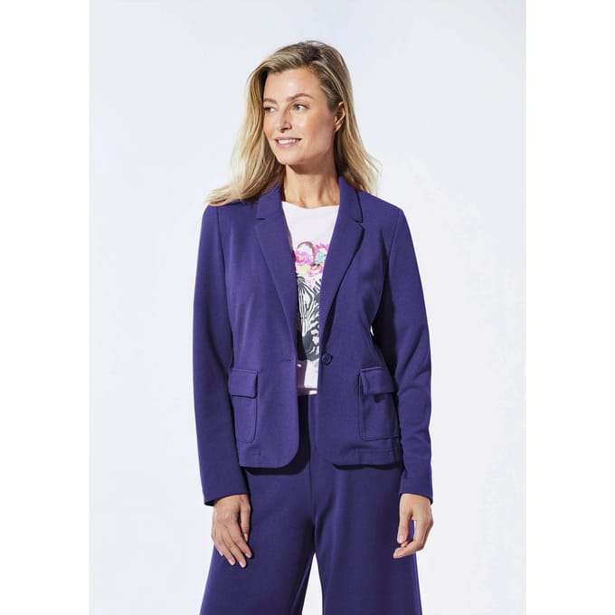 Jersey blazer - koningsblauw - Gr. 46 van Goldner Fashion