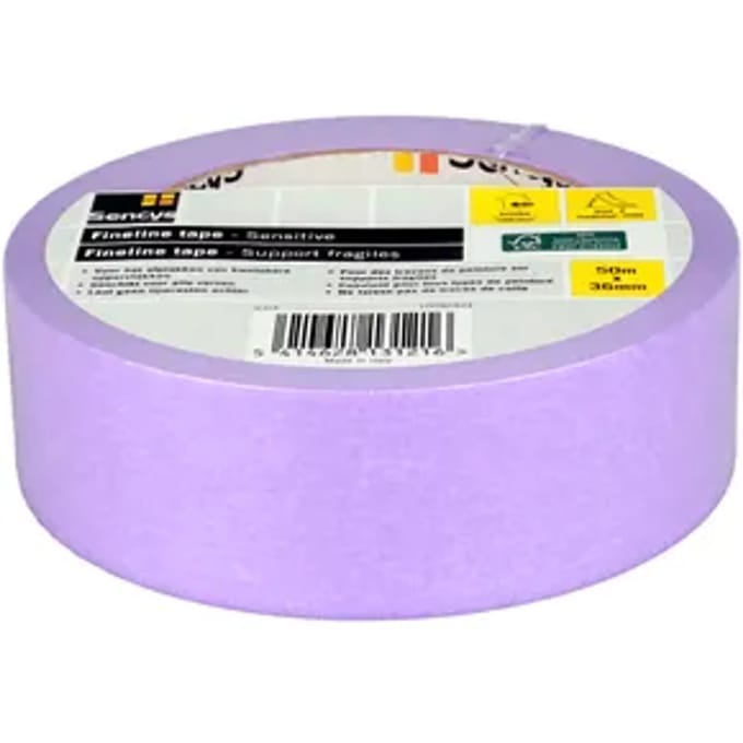 Sencys Afplaktape Fineline Lila 50mx36mm
