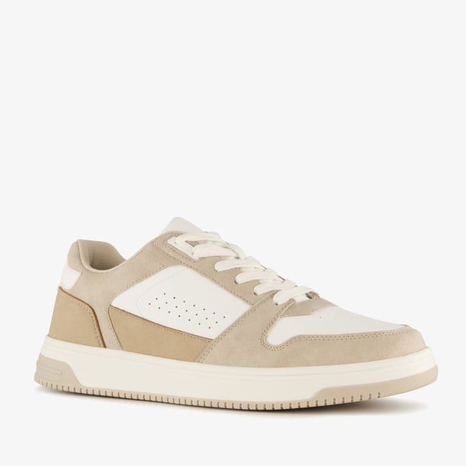 Blue Box heren sneakers beige wit - Maat 43 - Uitneembare zool
