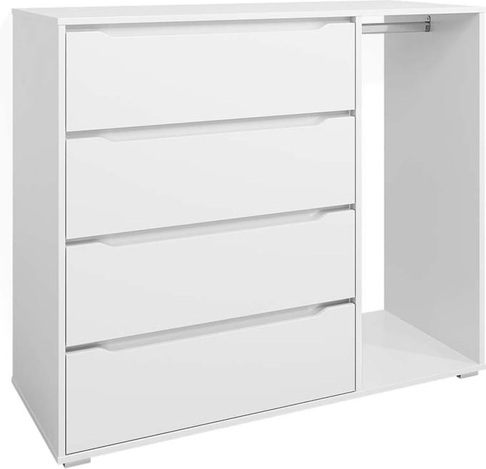 Vicco Ruben Kinderkledingkast – 120 x 101.9 cm met 4 laden Wit