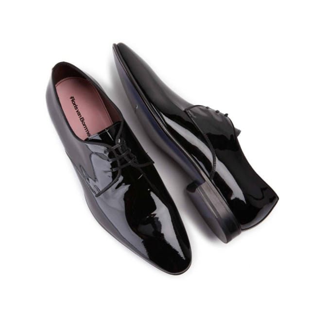 Floris van Bommel Floris van Bommel Veterschoenen zwart lak Leer