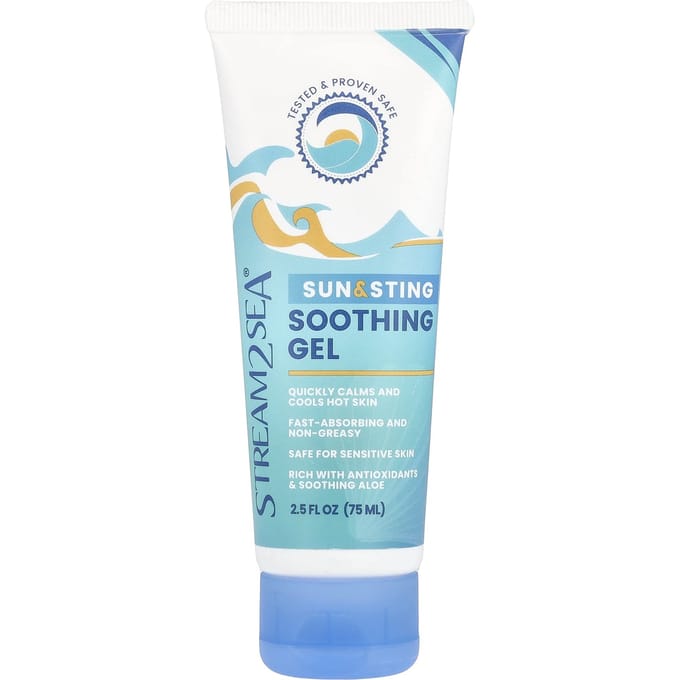 Stream2Sea, Sun & Sting Soothing Gel, 2.5 fl oz (75 ml) white