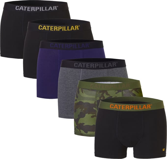 CAT Heren Boxershorts 6-Pack Multipack Effen/Camouflage - Maat M