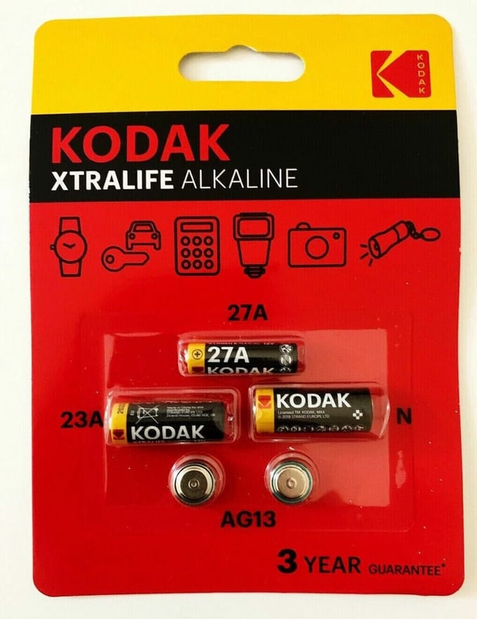 Kodak XtraLife Alkaline Batterijen - 27A, 23A, AG13, N