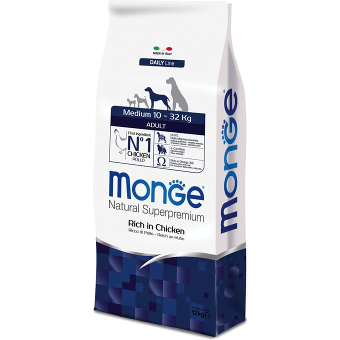 Monge Super Premium Adult Hond Medium - 12 kg