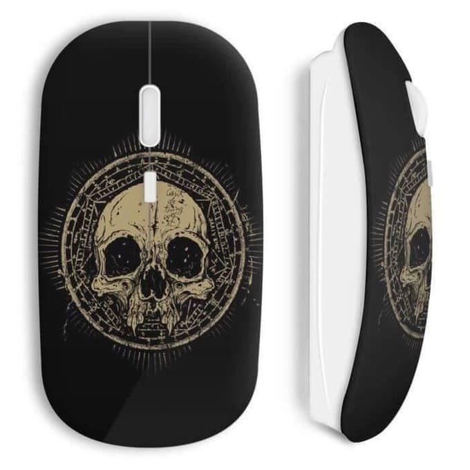 Souris sans Fil Tête de mort Black