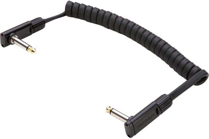 RockBoard Coiled Series Flat Patch Cable zwart 1 m