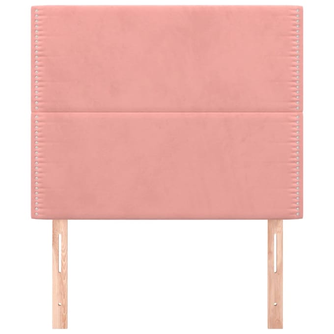 vidaXL Hoofdbord roze 90x5x118/128 cm fluweel