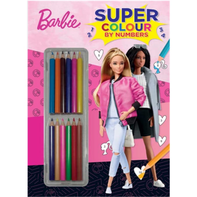 Barbie Super Kleur op Nummer Boek