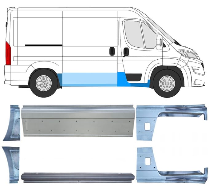 Reparatiepaneel set voor Opel Movano 2021-2026 / Links + Rechts