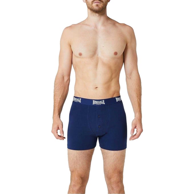 Lonsdale Boxershorts voor heren (Set van 2) (Marine)