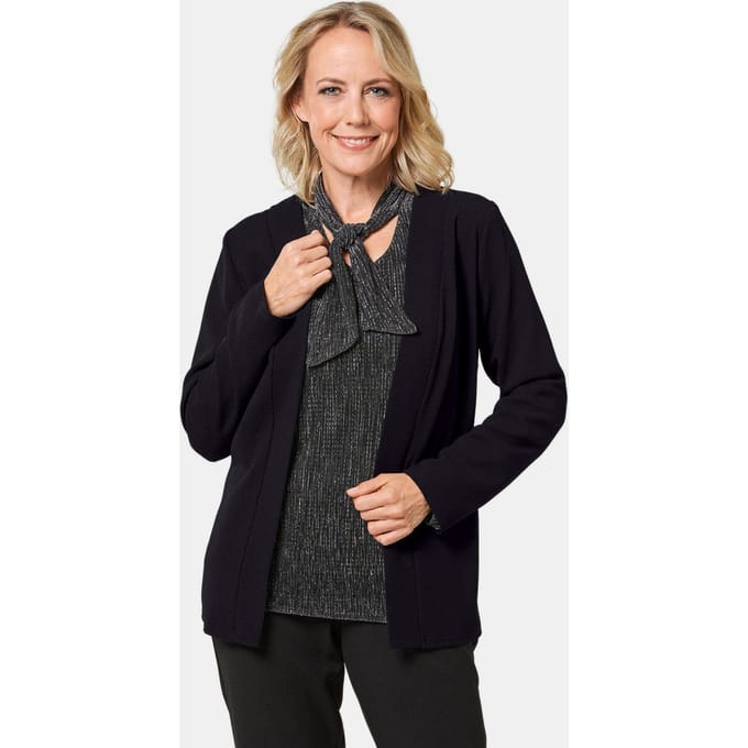 Chic, lang jasje - zwart - Gr. 40 van Goldner Fashion