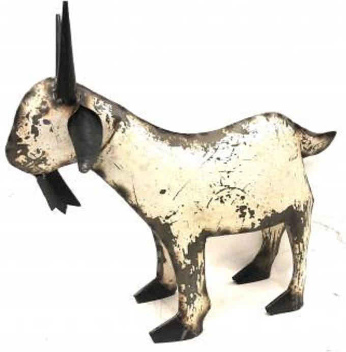 Decoratie beeld - beeld geit M - 67x17H58cm